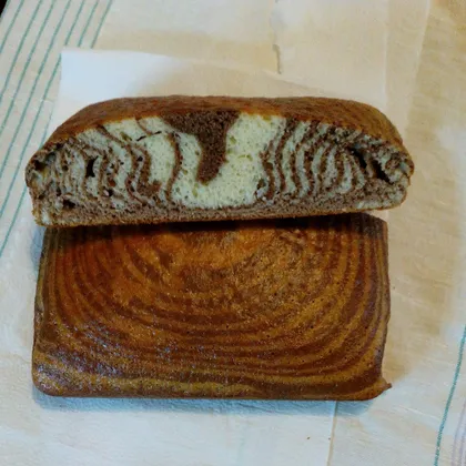 Торт-пирог зебра на кефире