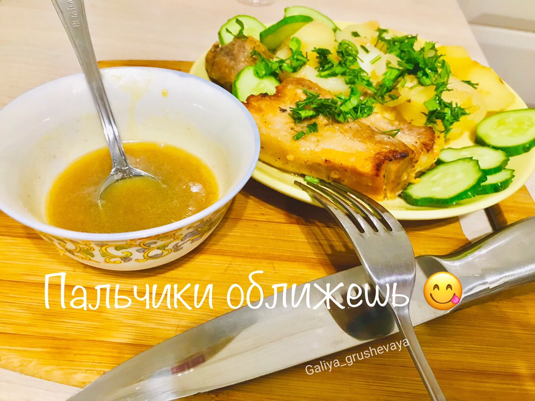 Свиные рёбра с картошкой