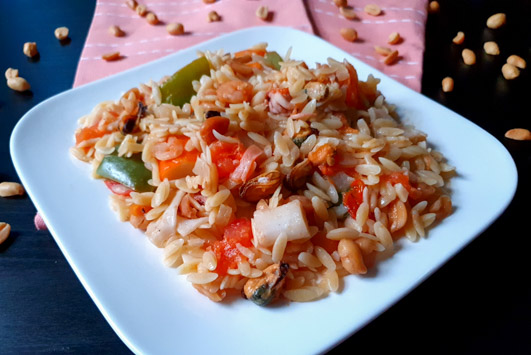 Мексиканское блюдо с морепродуктами
