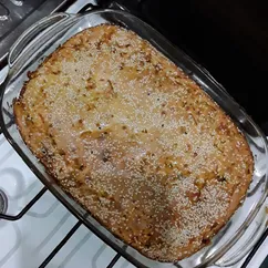 Заливной пирог с капустой и курицей