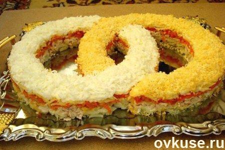 Салат "обручальные кольца"