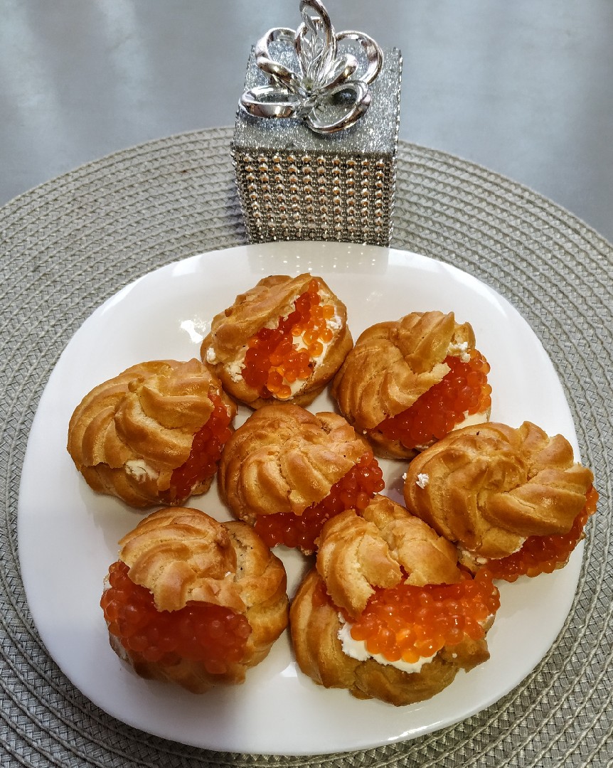 Ракушки с икрой