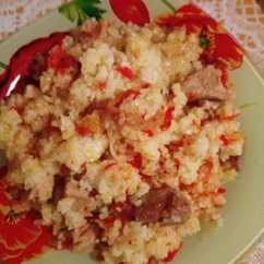 Плов со свининой, курагой и карри в мультиварке