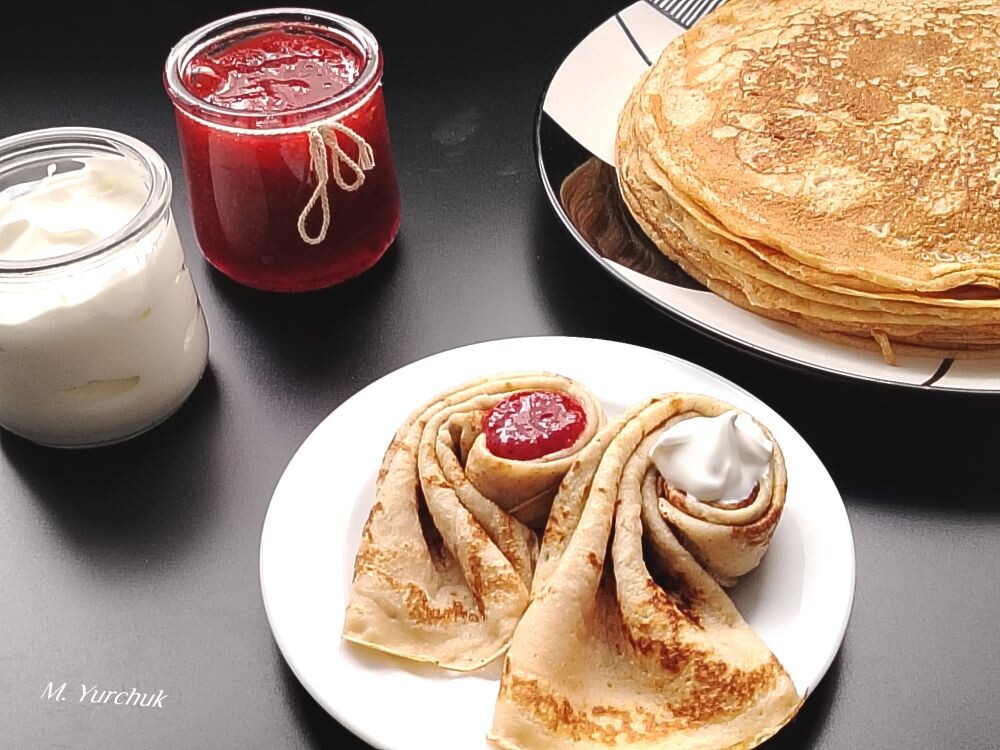 Заварные блины на молоке