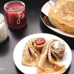 Заварные блины на молоке