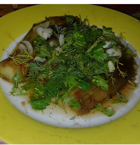 Баклажаны запечённые на кухонной плите