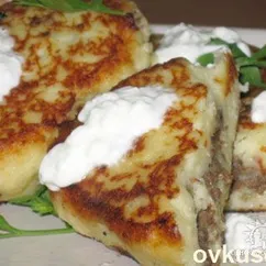 Зразы картофельные с мясом