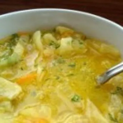 Капустно-луковый постный суп