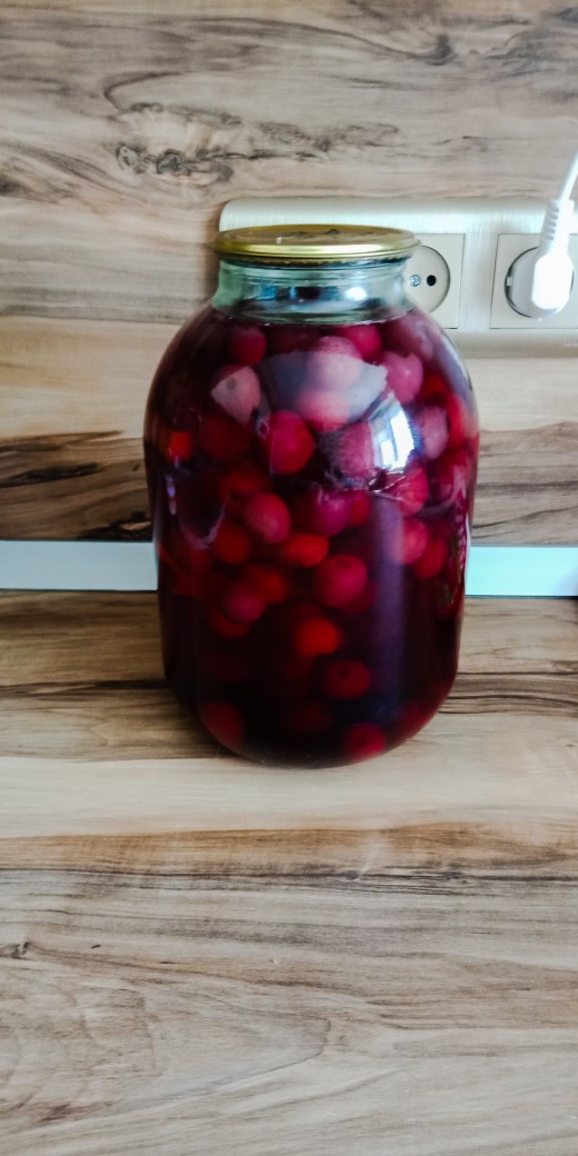 Компот из черешни с лимонной кислотой