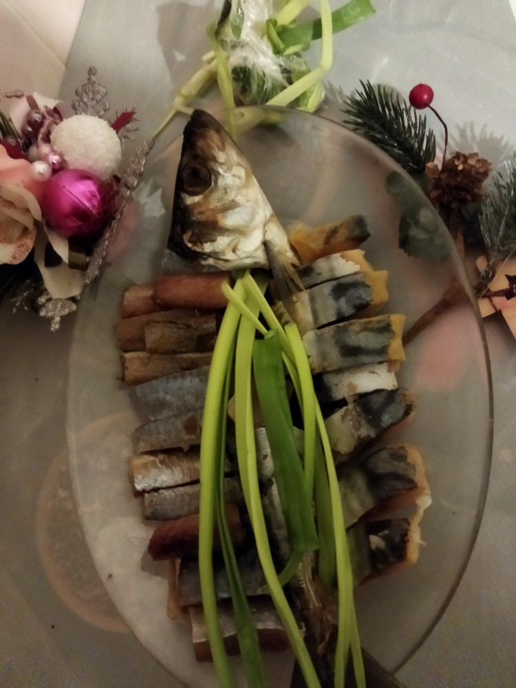 Ассорти солёно-копчёное рыбное. Рождественский стол