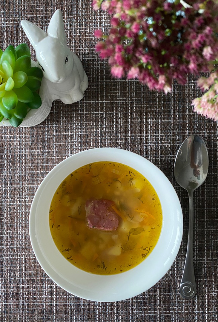 Домашний рецепт горохового супа с колбасой в мультиварке пошагово с фото