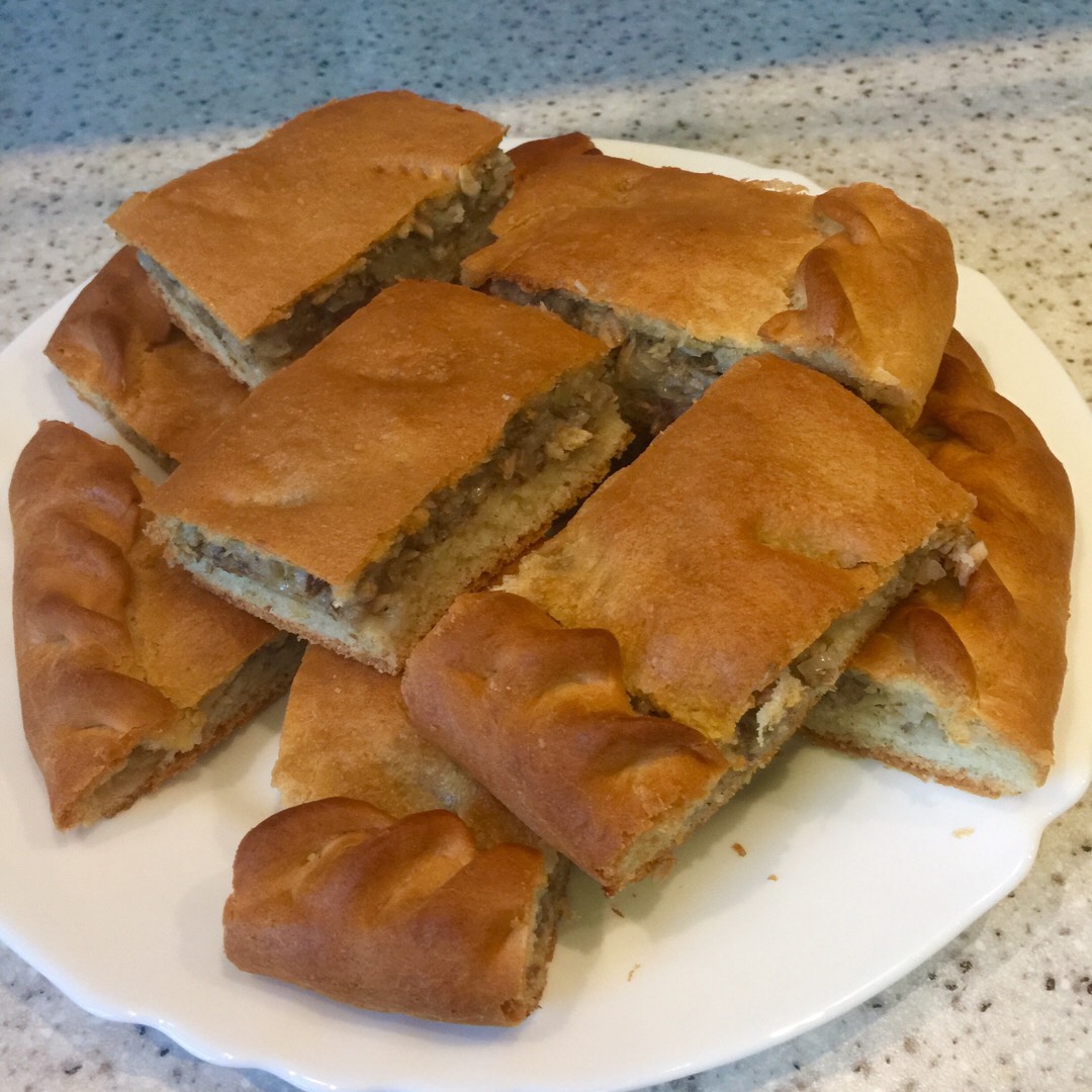 Пирог с консервированной сайрой и картофелем — рецепты | Дзен