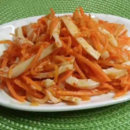 Кальмар с морковью по-корейски