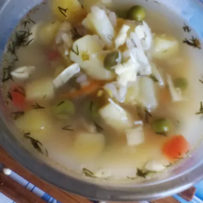 Постный суп с гавайской смесью