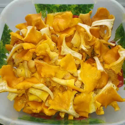 Лисички в сливочном соусе с картофелем