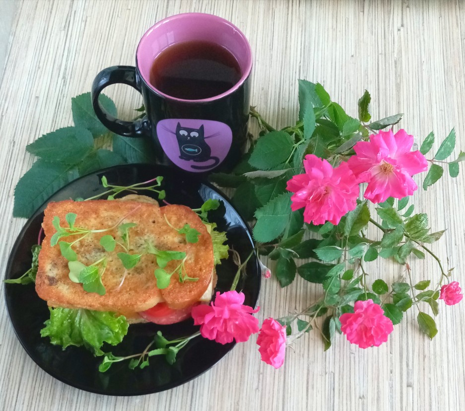 🥪Гренки с колбасой и сыром