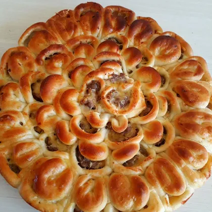 Мясной пирог 'Хризантема'