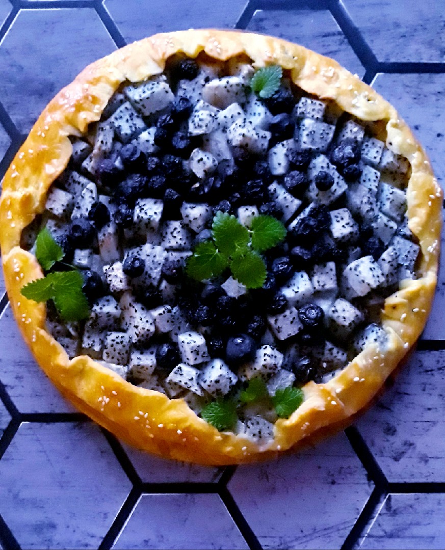 Галета с питахайей и голубикой 🥧