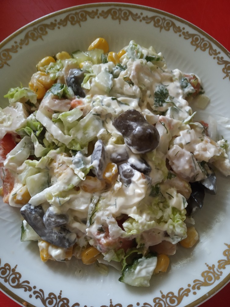 Салат с курицей и грибами, пошаговый рецепт на ккал, фото, ингредиенты - HelloCassie