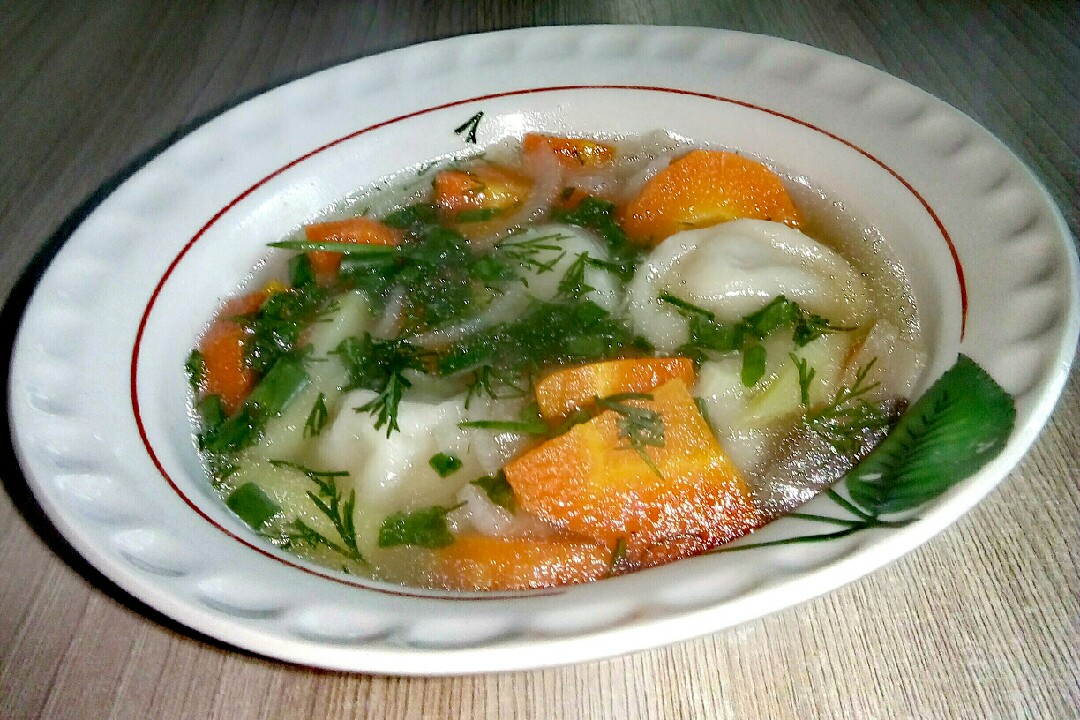 Корейский суп с пельменями (Мандугук) рецепт с фото