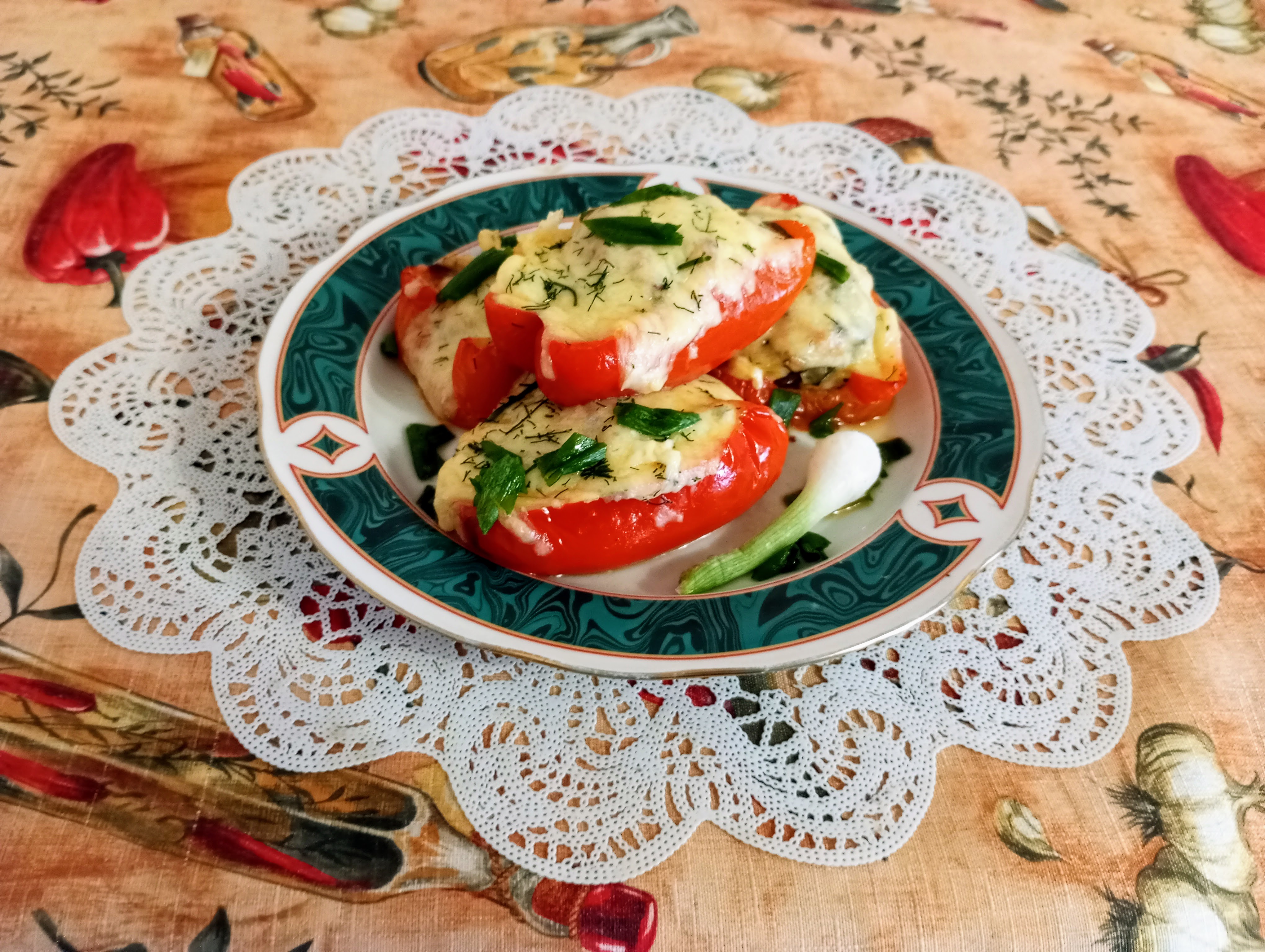 Фаршированный перец, запеченный в духовке