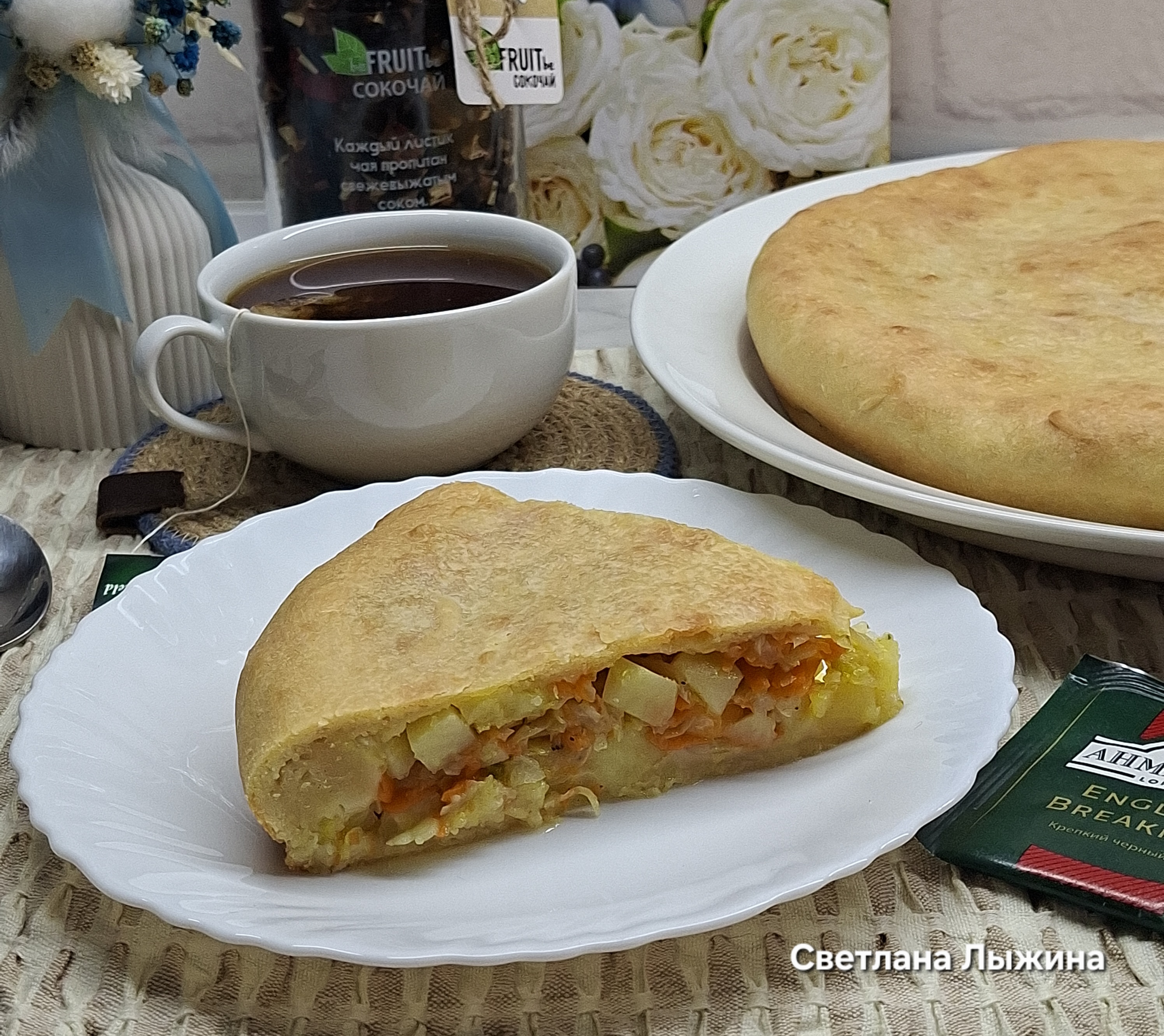 Пирог с капустой и картошкой в духовке