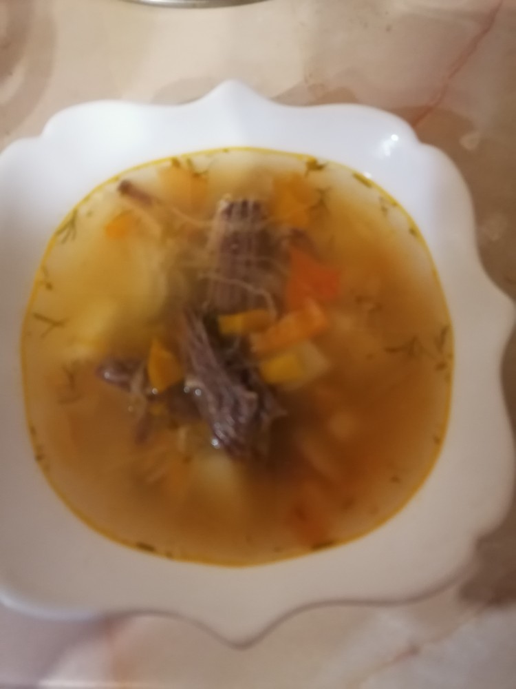 Пошаговый рецепт супа на говяжьем бульоне