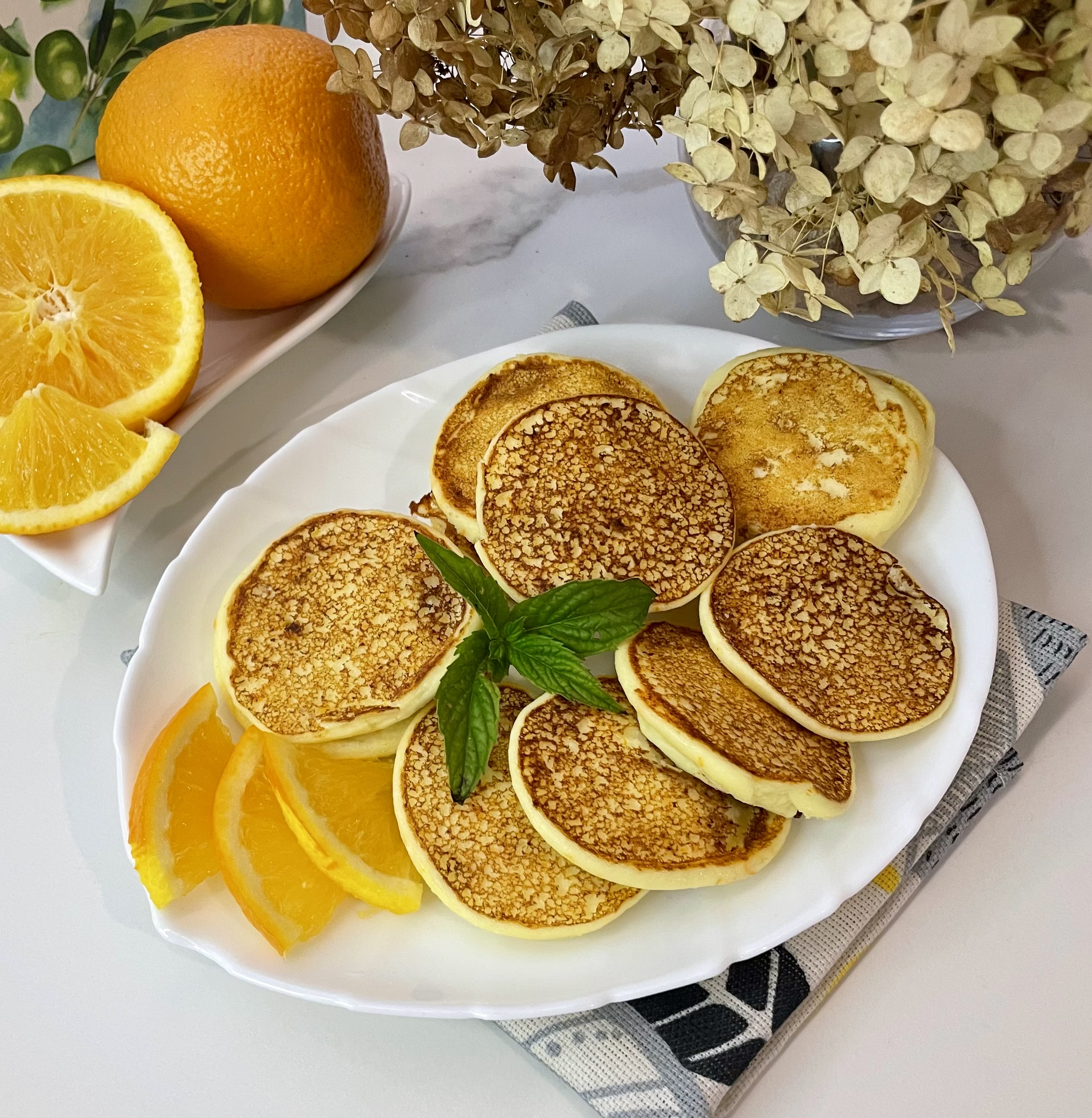 Творожные оладьи с ноткой цитруса