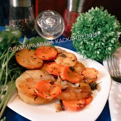 Картофель с овощами в рукаве