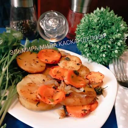 Картофель с овощами в рукаве