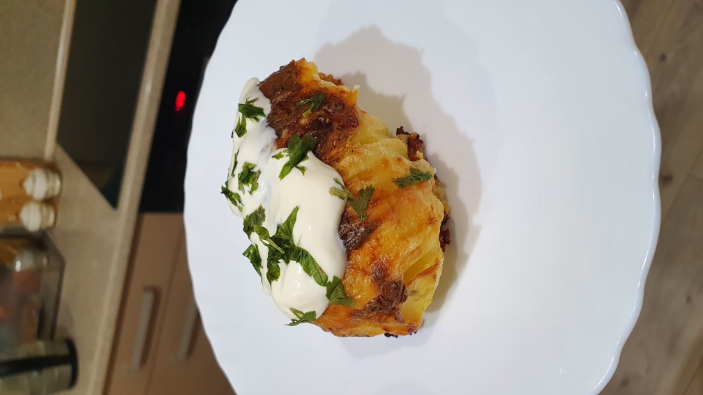 Печеная картошка с сыром
