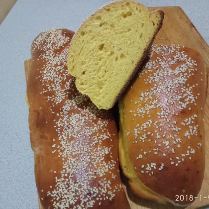 Домашний хлеб 'Солнечный' с тыквой