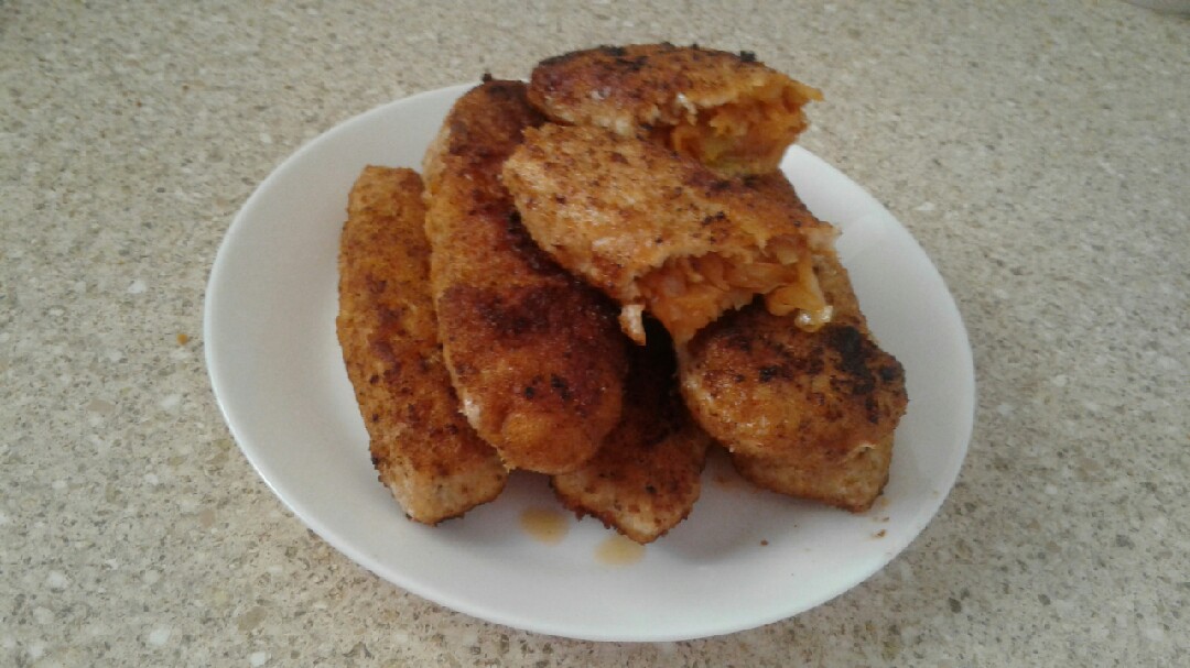 Куриные трубочки с овощами