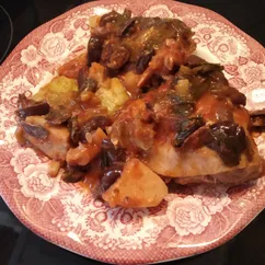 Курица с оливками