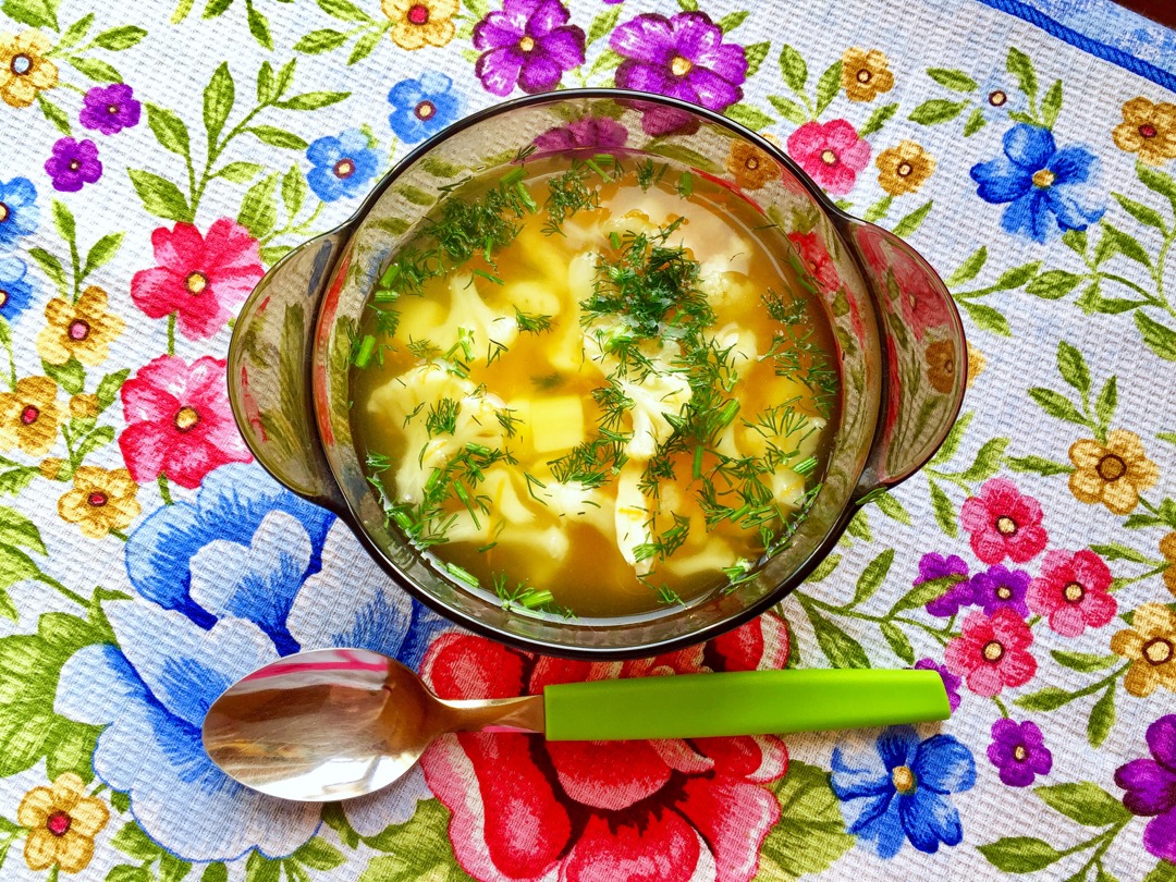 Куриный суп с цветной капустой