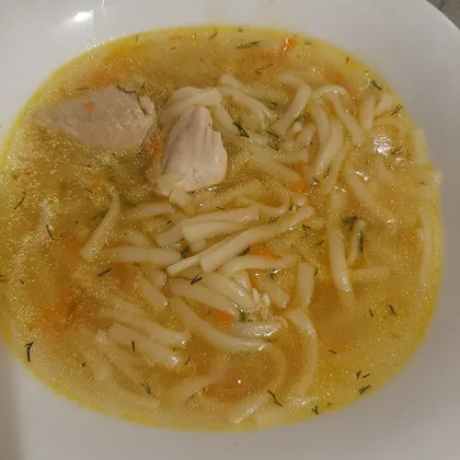 Суп с индейки с домашней лапшой в мультиварке