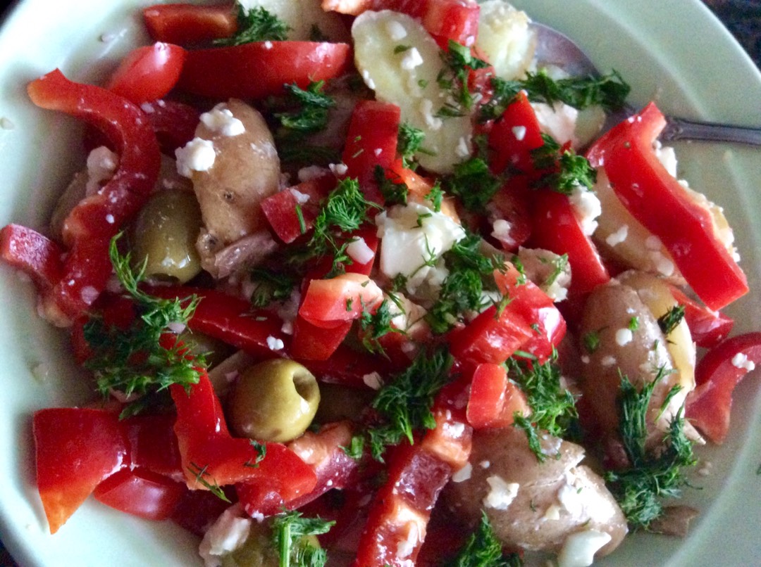 Картофель в мундире с болгарским перцем