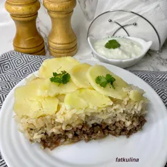 Рис с фаршем и картофелем 🍽