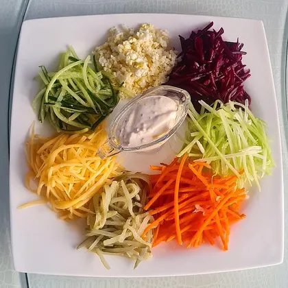 Легкий овощной салат соломкой🥬