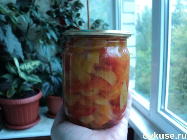 Перец в сладкой заливке