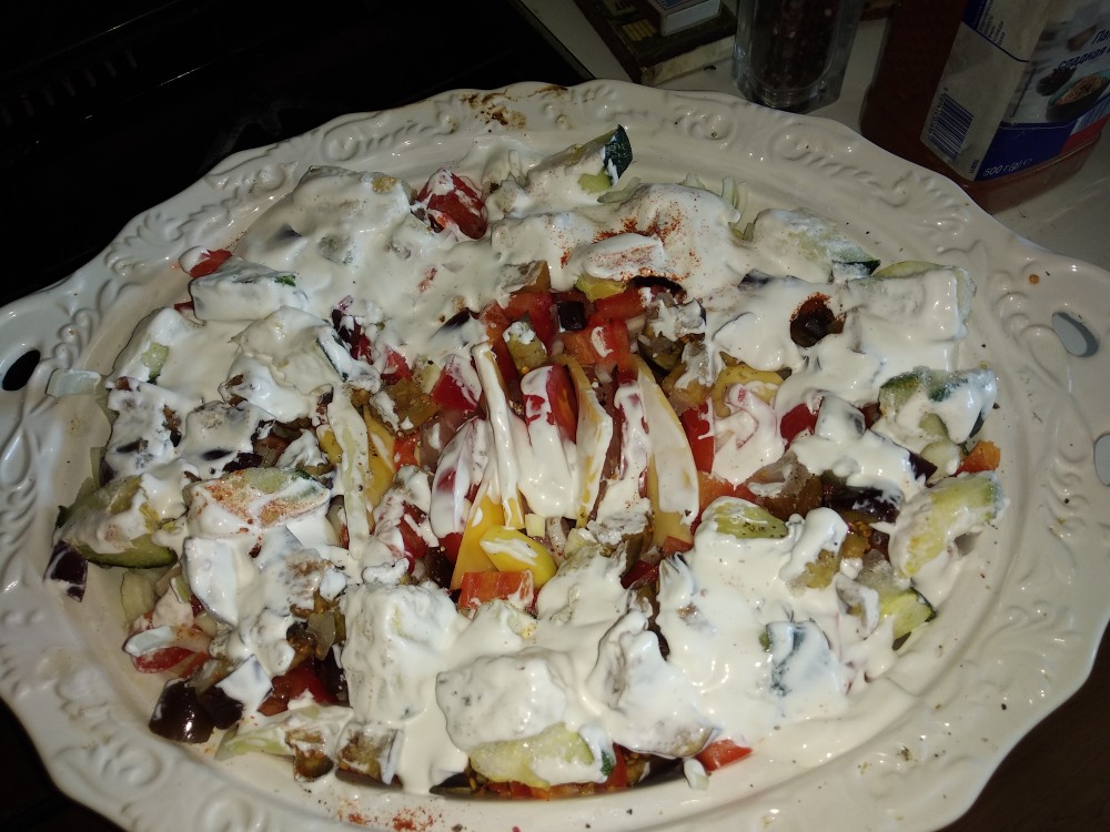 Мясо "гармошка" с овощами