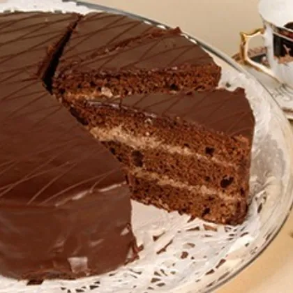 Великолепный шоколадный бисквитный торт