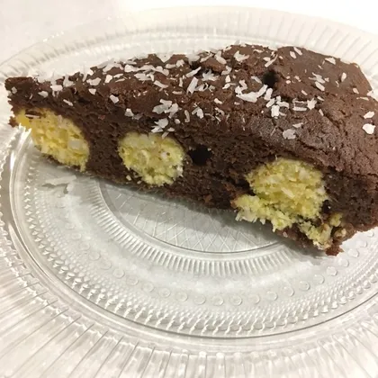 Необыкновенно вкусный шоколадный 🍫 пирог с творожно-кокосовыми 🌴шариками #ПП