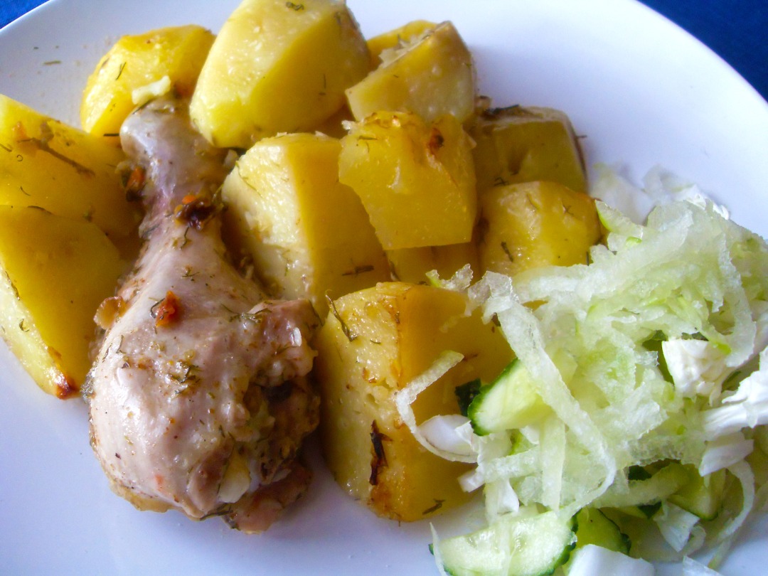 Куриные голени с картошкой в рукаве — пошаговый рецепт с фото