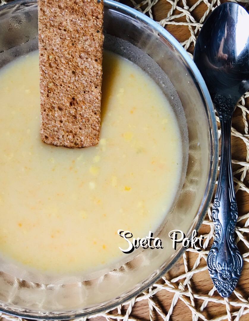 Домашний рецепт картофельного суп-пюре с курицей и сыром