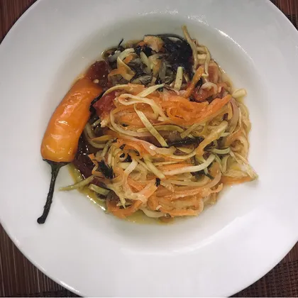 Спагетти из кабачка и морковки 🥕🍝