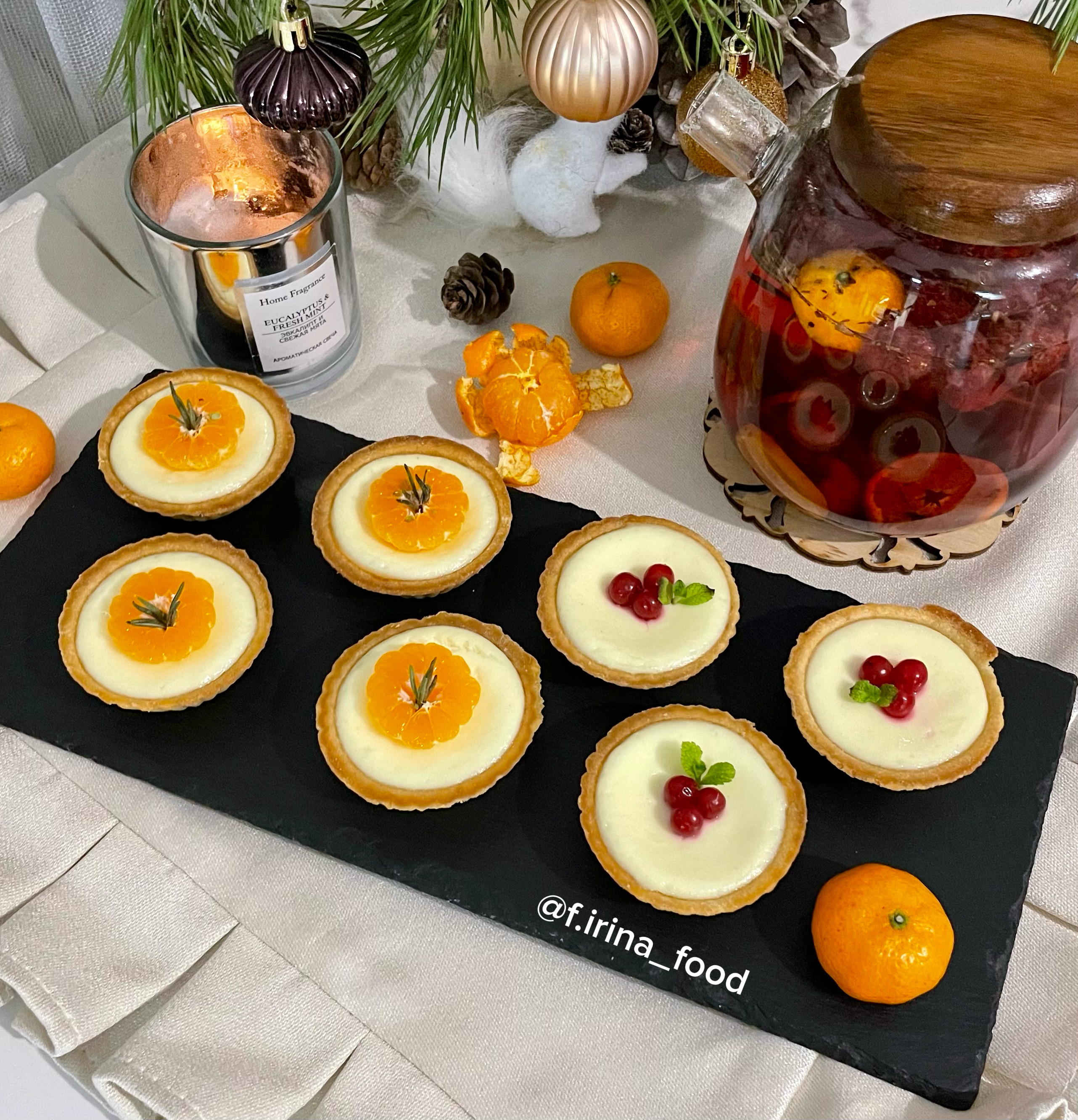 Мини-сметанники в тарталетках