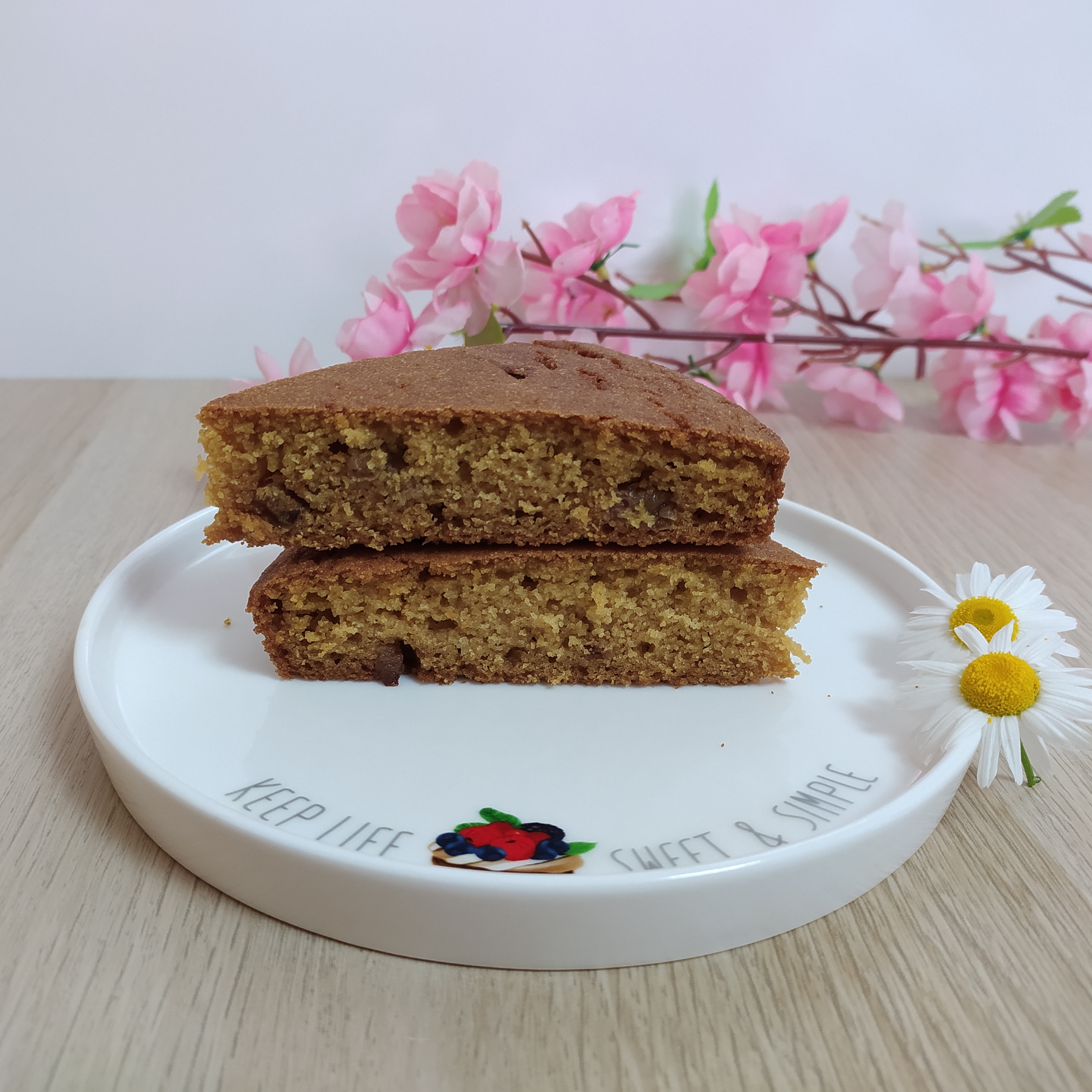Простой манник без муки с изюмом и горчичным маслом