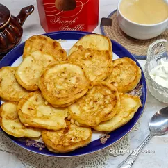 Творожные оладьи с сыром