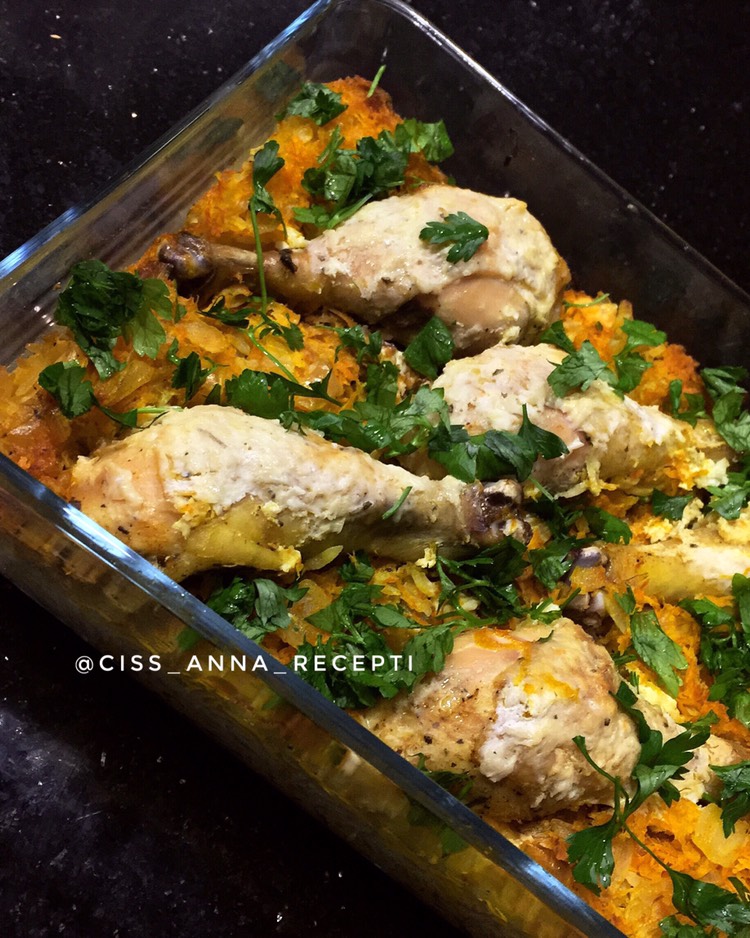 Куриные ножки на рисовой подушке 🍗🍚